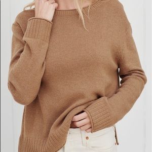 Jenni Kayne Everyday Wool Sweater Size Small in Dark Camel